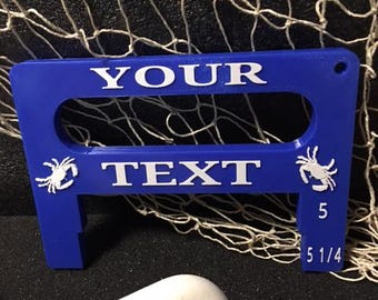 Blue Crab Measurer Ruler Culler Gauge  5" to 51/4"