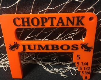 Blue Crab Measurer Ruler Culler Gauge 5" to 6" " Choptank Jumbos "