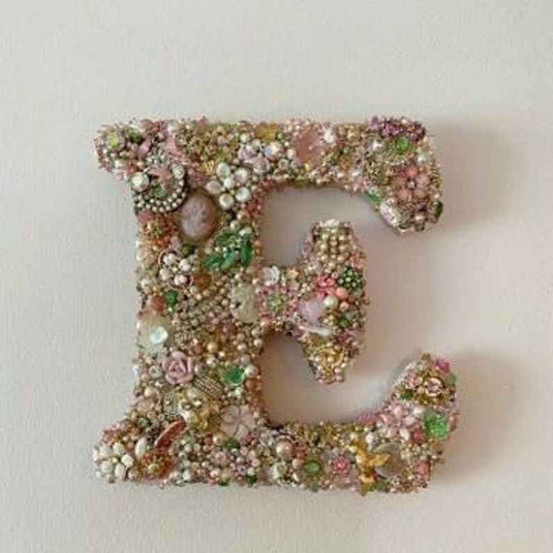 Letter E Wall Decor Ready to Ship Assemblage Art Vintage Etsy