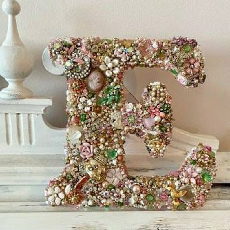 Letter E Wall Decor Ready to Ship Assemblage Art Vintage Etsy