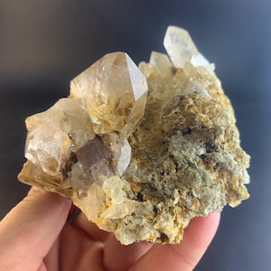 Cuarzo con racimo de cristales de brookita en matriz