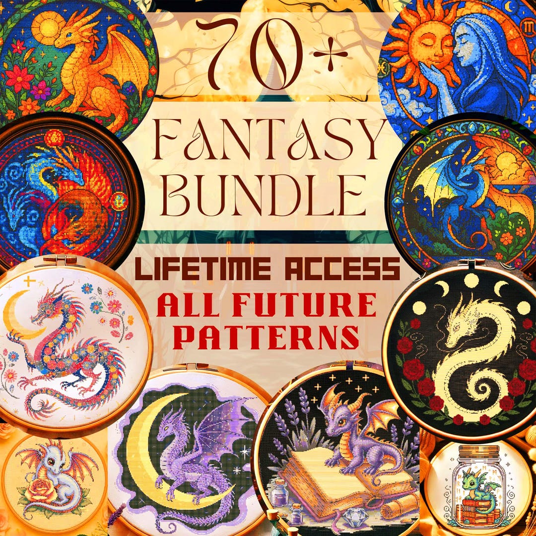 Ultimate Fantasy Cross Stitch Mega Bundle 70+ Patterns Access