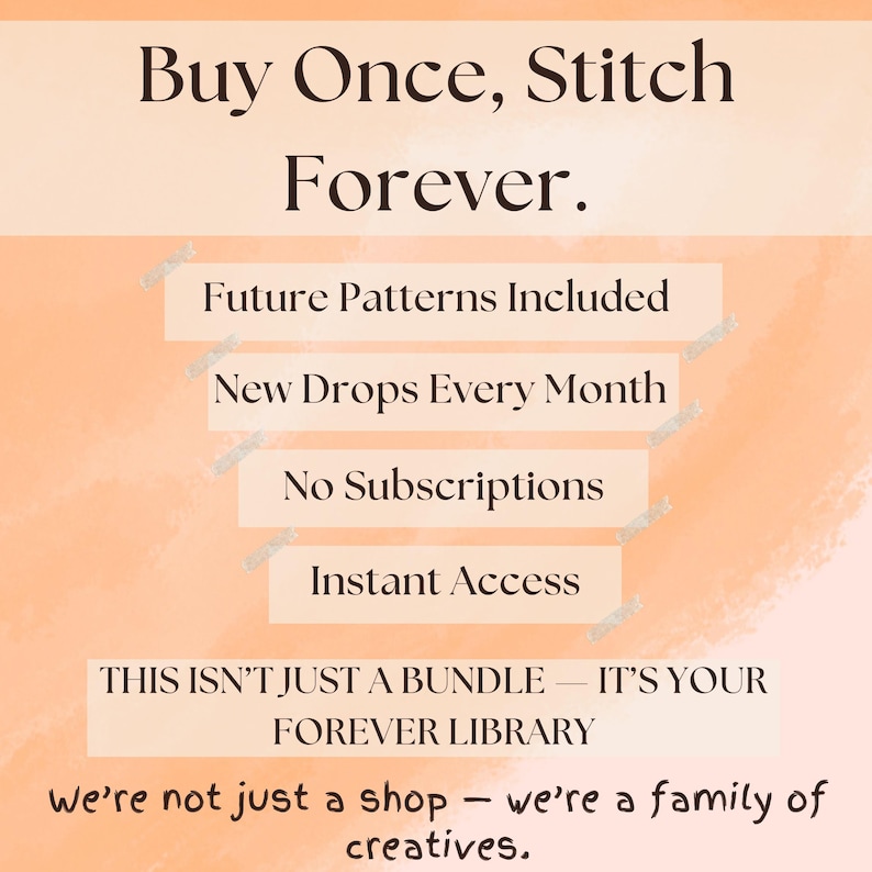 Entire Shop Cross Stitch Mega Bundle, featuring over 500 unique PDF patterns for instant download. Designed for modern stitchers and embroidery lovers, this collection includes a wide range of styles such as witchy cross stitch, Halloween embroidery, fantasy creatures, Christmas scenes, animal motifs, and cottagecore-inspired designs. Perfect for beginners and experts, this all-in-one embroidery vault comes with lifetime access and includes all future pattern releases.