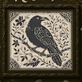 Gothic Raven Cross Stitch Pattern Magical Victorian Crow Floral Embroidery Dark Fantasy Bird Gothic Witchy Cross Stitch PDF Halloween Lovers