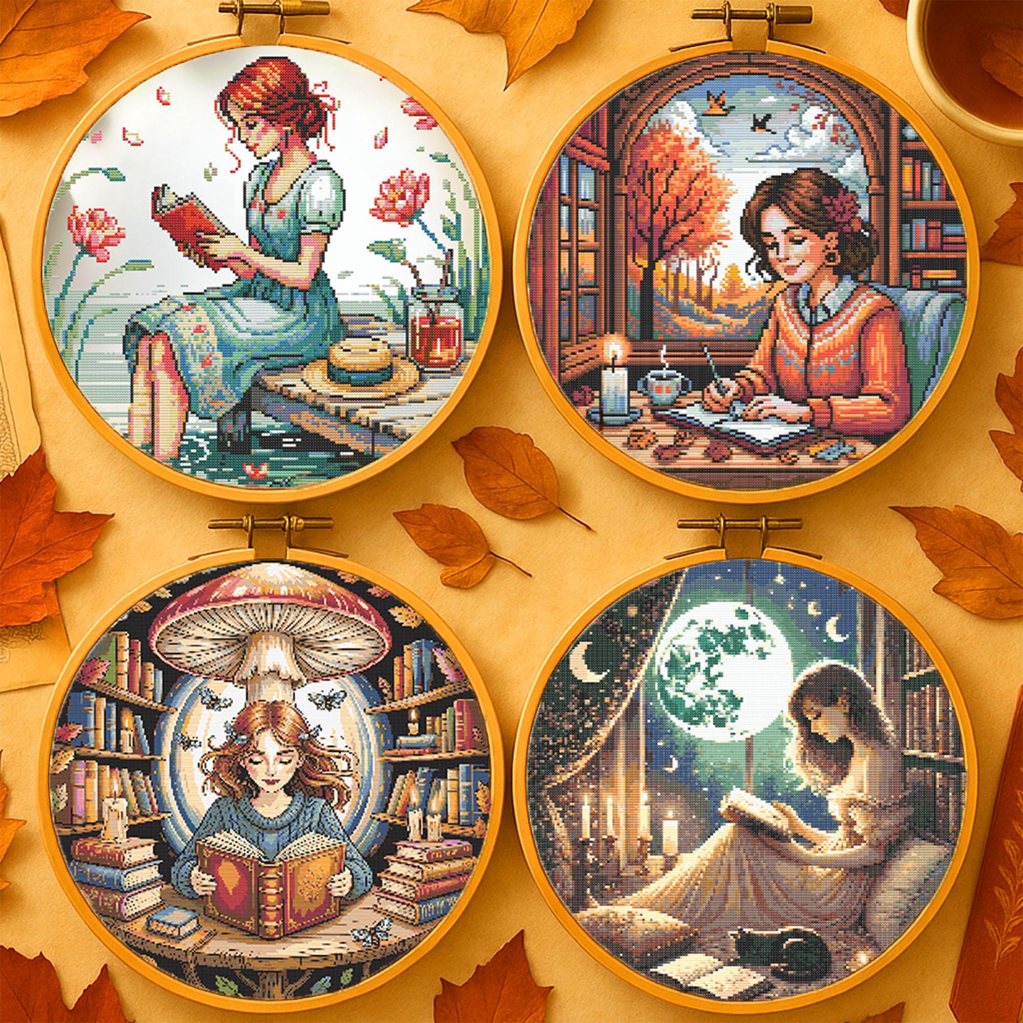 Book Lover Mega Bundle 50+ Cross Stitch Pattern Access Lifetime Fantasy ...