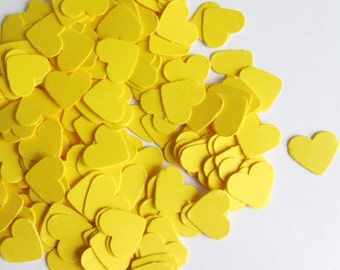 Bruiloft confetti harten Yellow Paper harten sterven gesneden harten papier hart confetti gele bruiloften