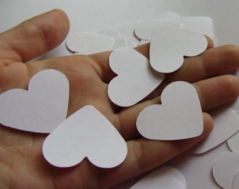 White table confetti wedding confetti  paper hearts wedding decorations  wedding table decorations  paper hearts decorations  die cut hearts