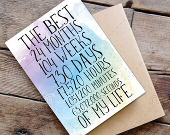 Printable 2nd Anniversary Card - Etsy