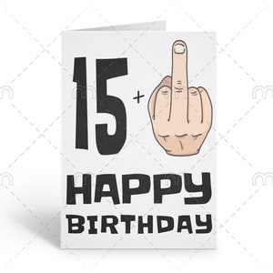 Carte d'anniversaire imprimable drôle 16e anniversaire