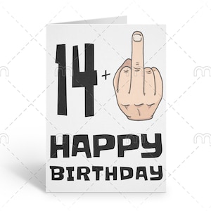 Carte d'anniversaire imprimable drôle 15e anniversaire