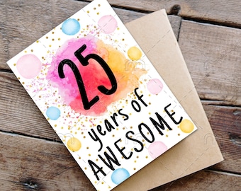 Printable Birthday Card Digital Downloadable Happy Birthday - Etsy