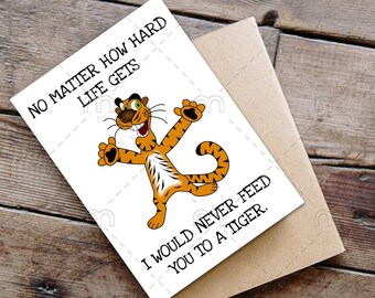 Funny anniversary card Tiger Printable Card printable anniversary card funny birthday card instant download PDF