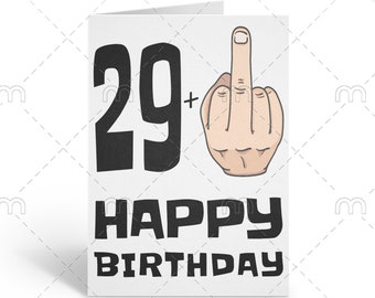 Printable Funny 30th Birthday Card 30th Birthday Card Funny Birthday Cards Rude Birthday Card Thirty Birthday Downloadable Birthday Card
