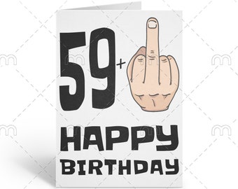 Printable Funny 60th Birthday Card 60th Birthday Card Funny Birthday Cards Rude Birthday Card Sixty Birthday Downloadable Birthday Card