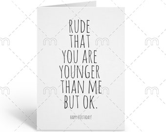 Funny Birthday Card Naughty Card Rude Card Banter Card Boyfriend Birthday Card Best Friend Birthday Card Sarcastic Card for Daughter