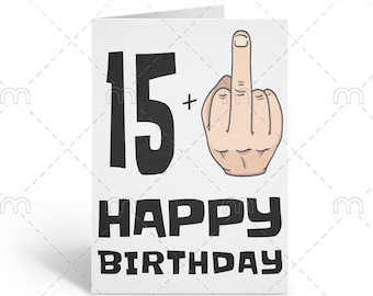 Tarjeta de cumpleaños número 16 divertida imprimible Tarjeta de cumpleaños número 16 Tarjetas de cumpleaños divertidas Tarjeta de cumpleaños grosera Tarjeta de cumpleaños descargable del decimosexto cumpleaños