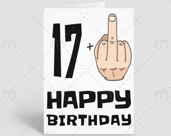 Printable Funny 18th Birthday Card 18th Birthday Card Funny Birthday Cards Rude Birthday Card Eighteen Birthday Downloadable Birthday Card