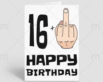 Printable Funny 17th Birthday Card 17th Birthday Card Funny Birthday Cards Rude Birthday Card Seventeen Birthday Downloadable 17 bday Card