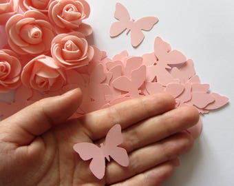 Paper butterflies die cut butterflies, die cuts, wedding decorations, scrapbooking, weddings, pink butterflies