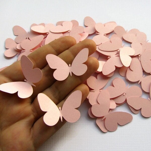 Papillons en papier rose die cut papillons rose mariage scrapbooking décoration de mariage papillons roses mariage table papillons