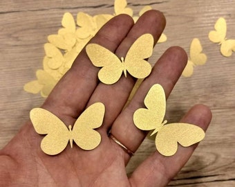 Gold Paper butterflies die cut butterflies gold wedding scrapbooking  wedding decoration gold butterflies wedding table butterflies