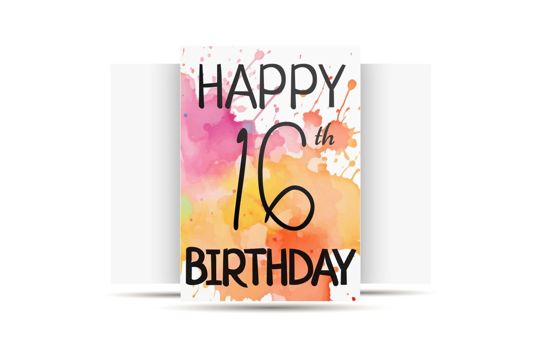PRINTABLE 16th Birthday Card Printable - Il 1080xN.5854949017 Dfcu 