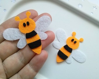 Felt Bumble Bees Die Cut Craft Embellishments felt animals applique craft, crafts sew on glue on unassembled diy do it yourself