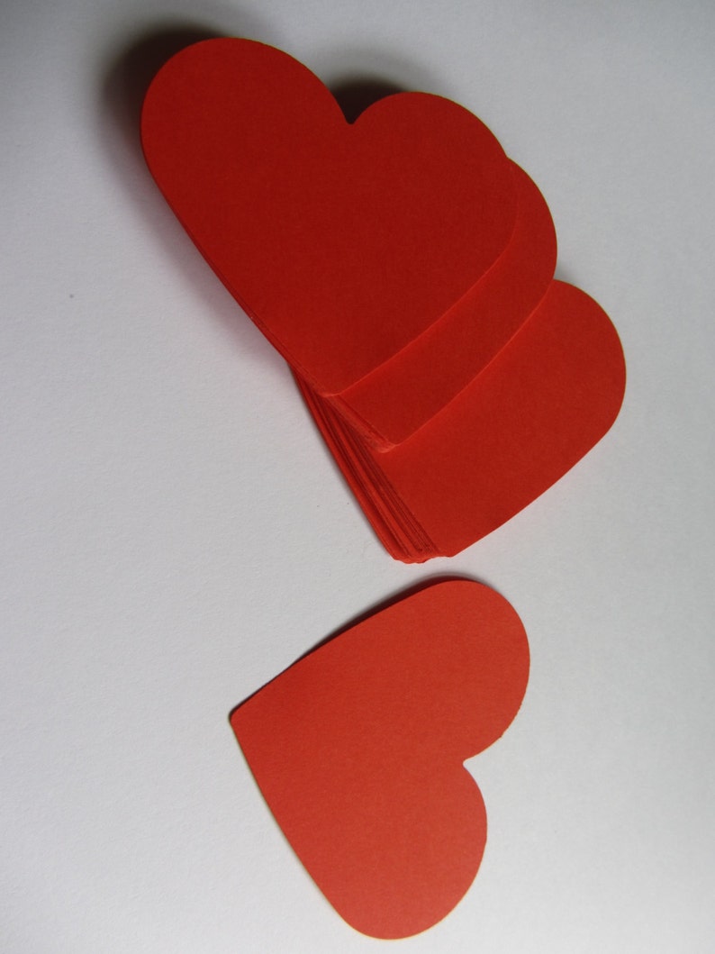 Amscan Valentinstag Herzen-Ausschnitte – 50 Stück, 5 Cm, Bunt Mit Glitzer, Für Deko & Basteln