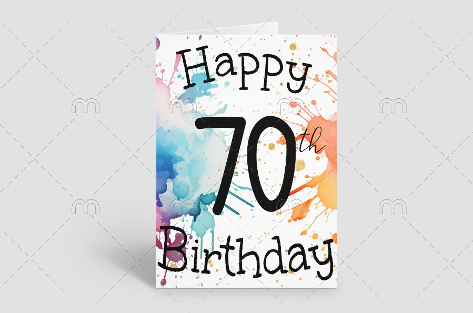 PRINTABLE 70th Birthday Card Birthday Card Printable Instant Download ...