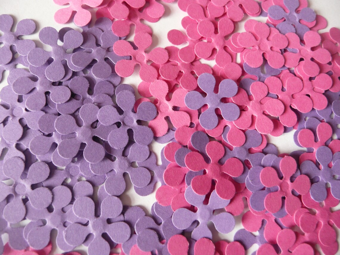 Paper Flowers 200 Die Cut Flowers Die Cuts Paper Flower Etsy