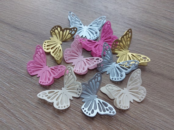 3D Paper Butterfly 3d Paper Butterflies Die Cut Butterflies Die Cuts  Wedding Decorations Scrapbooking Weddings Light White Butterflies 