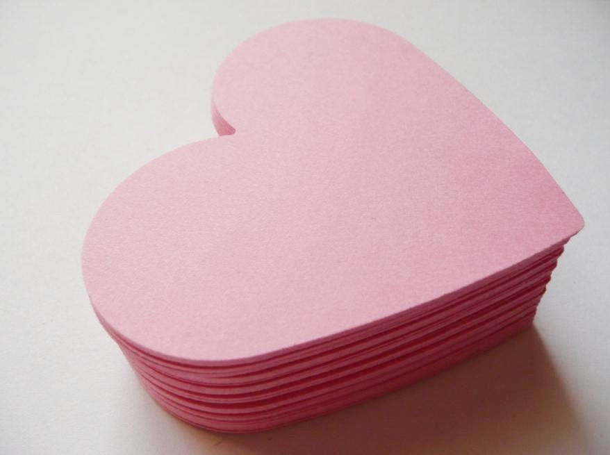 Paper Hearts, 4 Paper Heart Cutouts, Set of 20 Pcs 