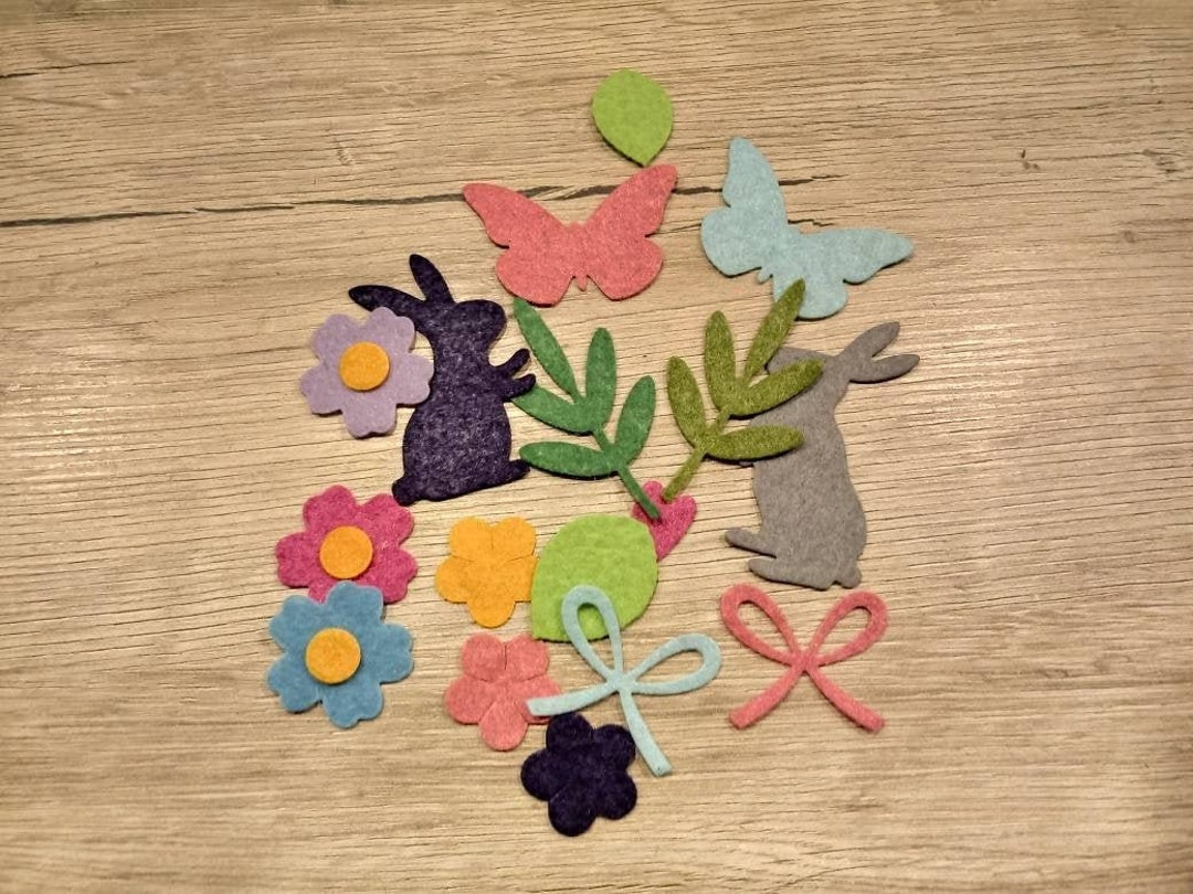 Small Various Felt Shapes Little Felt Appliques Small Felt Etsy
