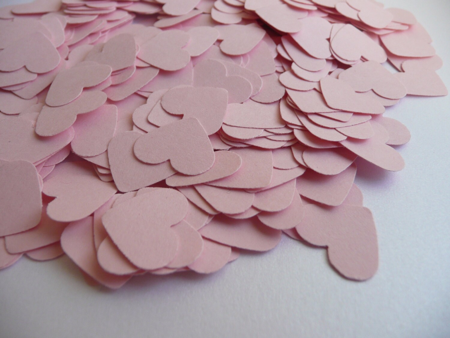 Wedding Confetti Hearts Pink Paper Hearts Die Cut Hearts Etsy