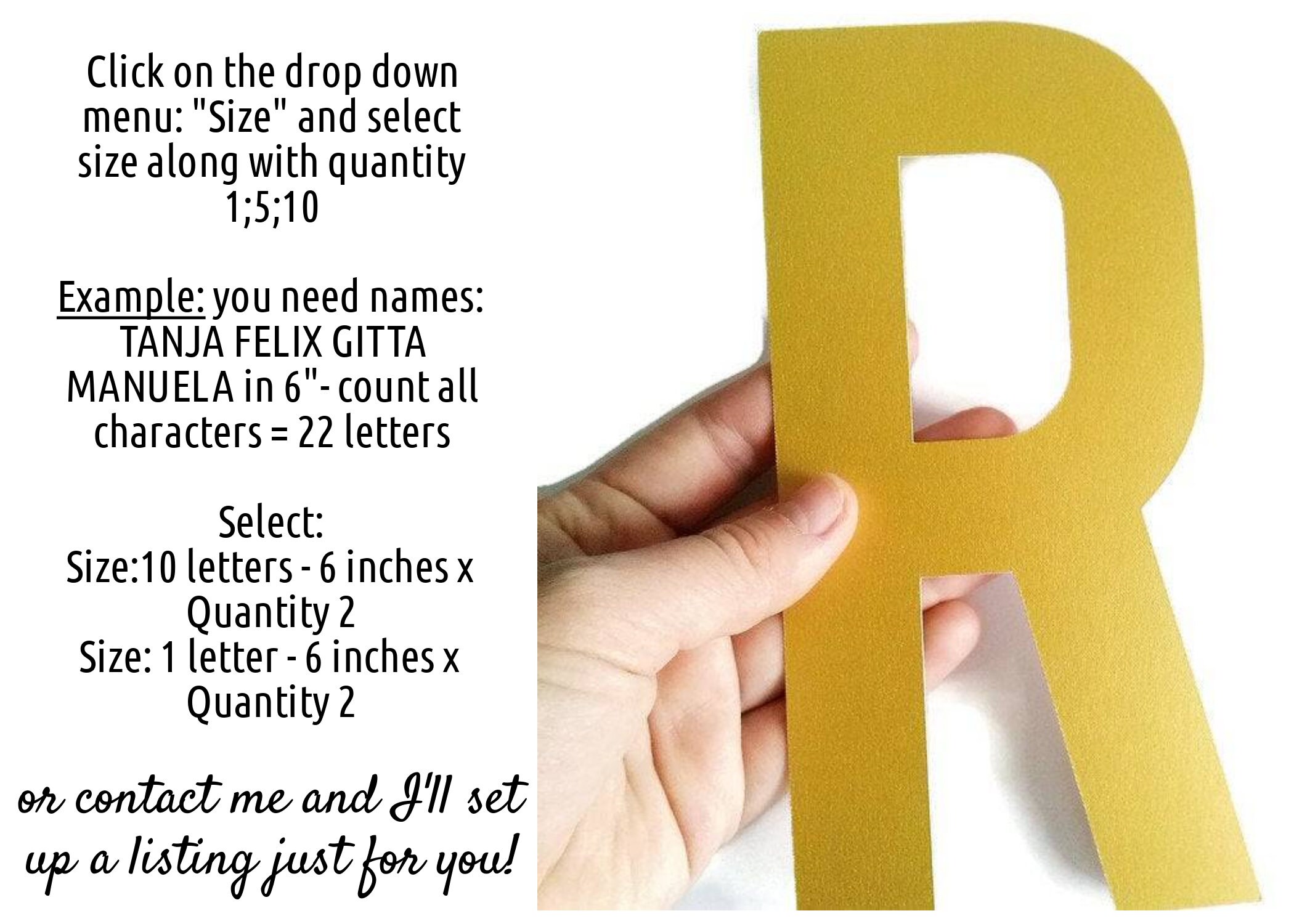 Extra Large Giant Gold Die Cut Paper Letters Gigantic up to Etsy