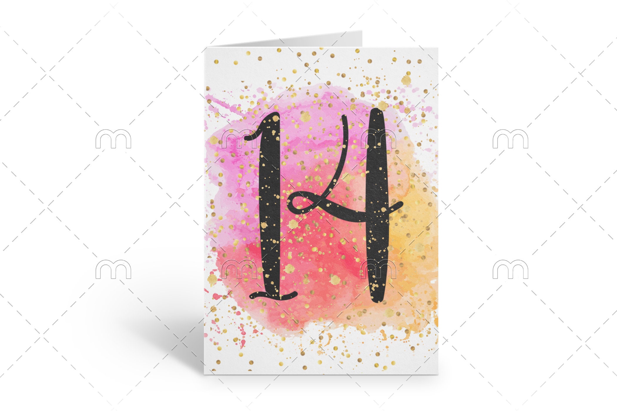 PRINTABLE 14th Birthday Card Birthday Card Printable Instant Download ...