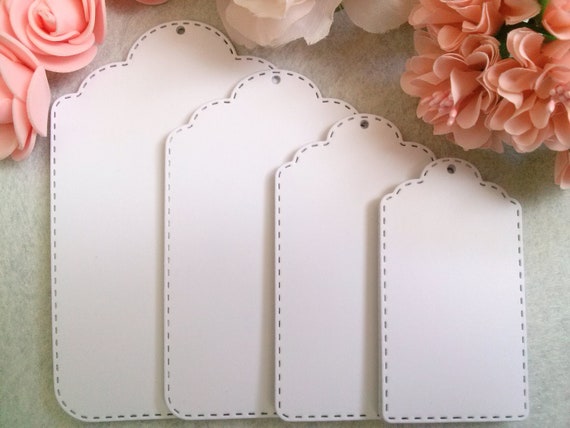 Gigantic Paper Tags Giant Tags Large Tags White Wedding Tags
