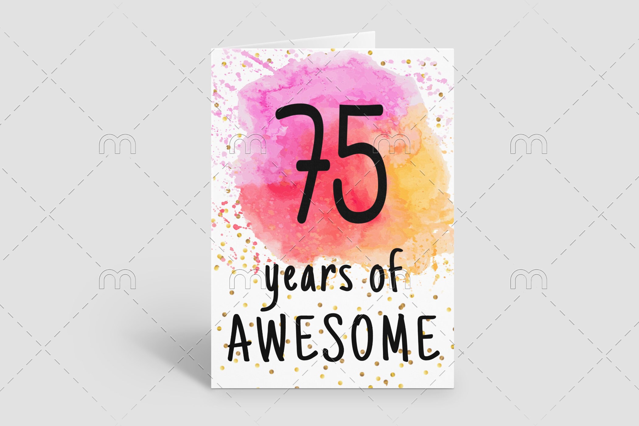 PRINTABLE 75th birthday card printable instant download | Etsy