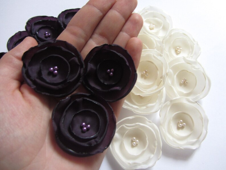 Wholesale fabric flowers Wedding table decorations Purple Etsy