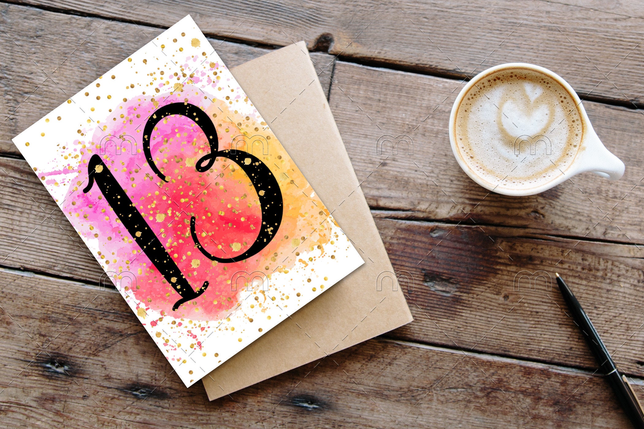 PRINTABLE 13th Birthday Card Birthday Card Printable Instant Download ...