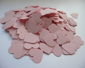 Wedding confetti hearts - Pink Paper hearts - die cut hearts - paper heart confetti - wedding table scatters