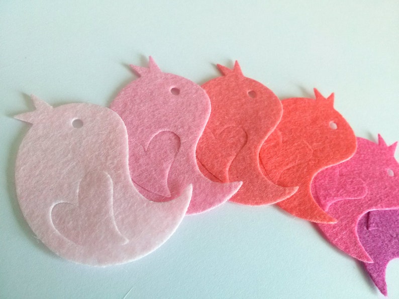 Felt animals felt applique felt birds felt appliques felt Etsy