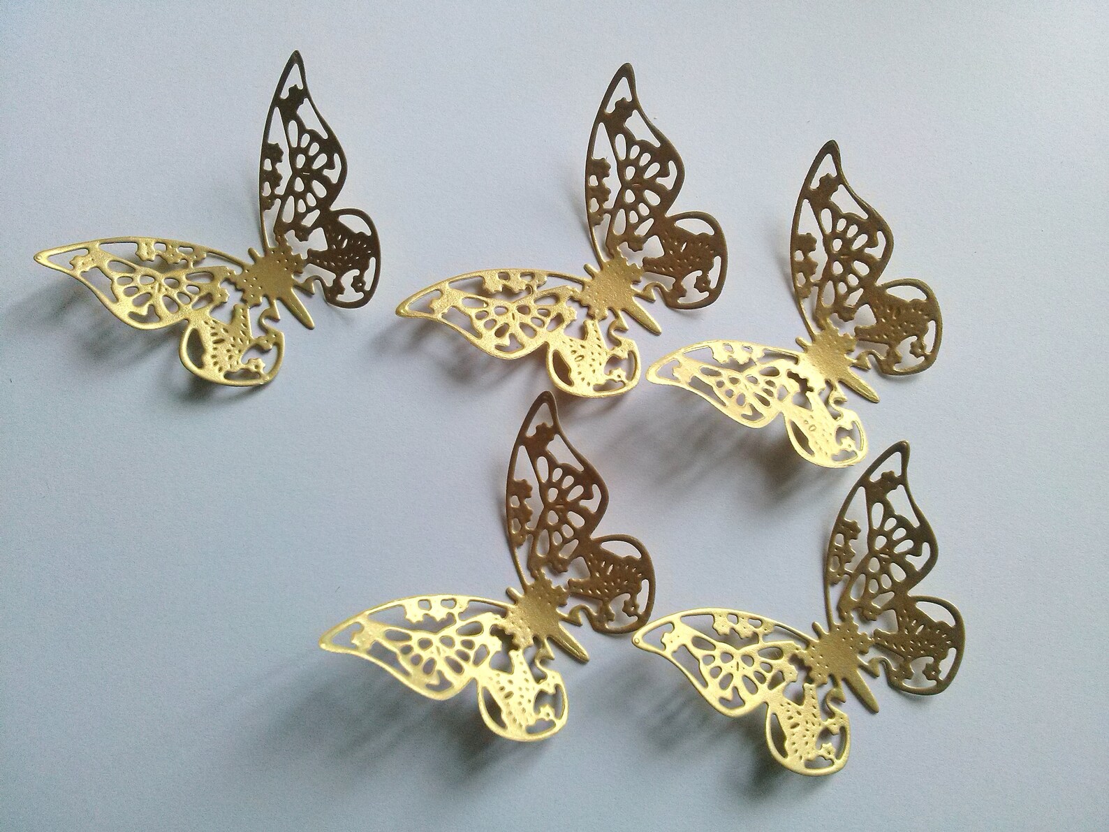 Gold Paper Butterflies Die Cut Butterflies Die Cuts Wedding Etsy