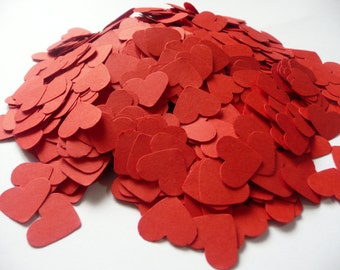 Valentines day Paper hearts, 1000 die cut hearts, die cuts, paper heart punches, wedding confetti, scrapbooking, weddings, party
