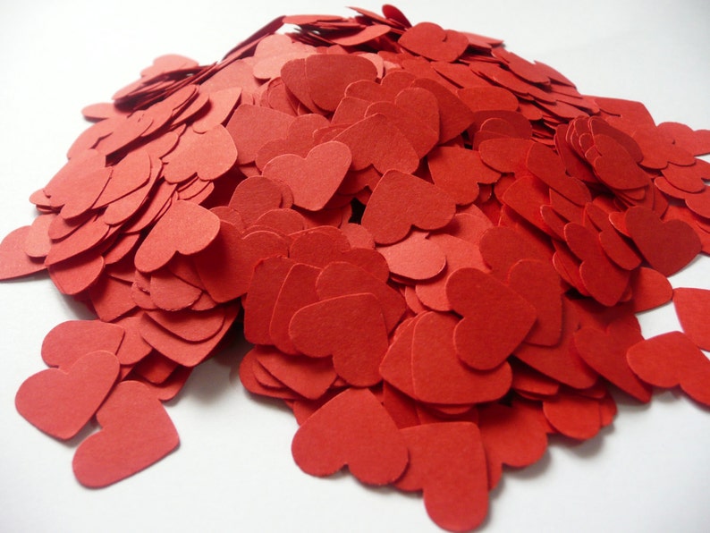 Valentines day Paper hearts, 1000 die cut hearts, die cuts, pape Valentines day Paper hearts, 1000 die cut hearts, die cuts, pape