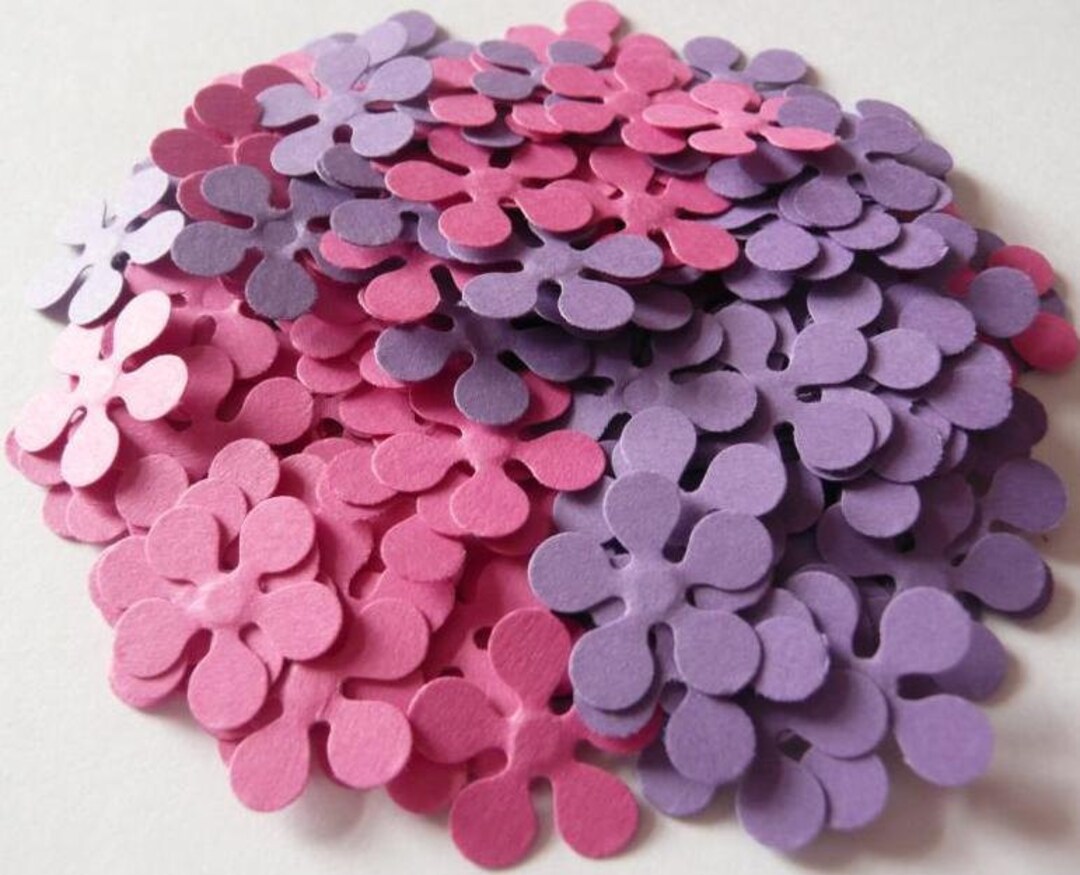 Paper Flowers 200 Die Cut Flowers Die Cuts Paper Flower Etsy