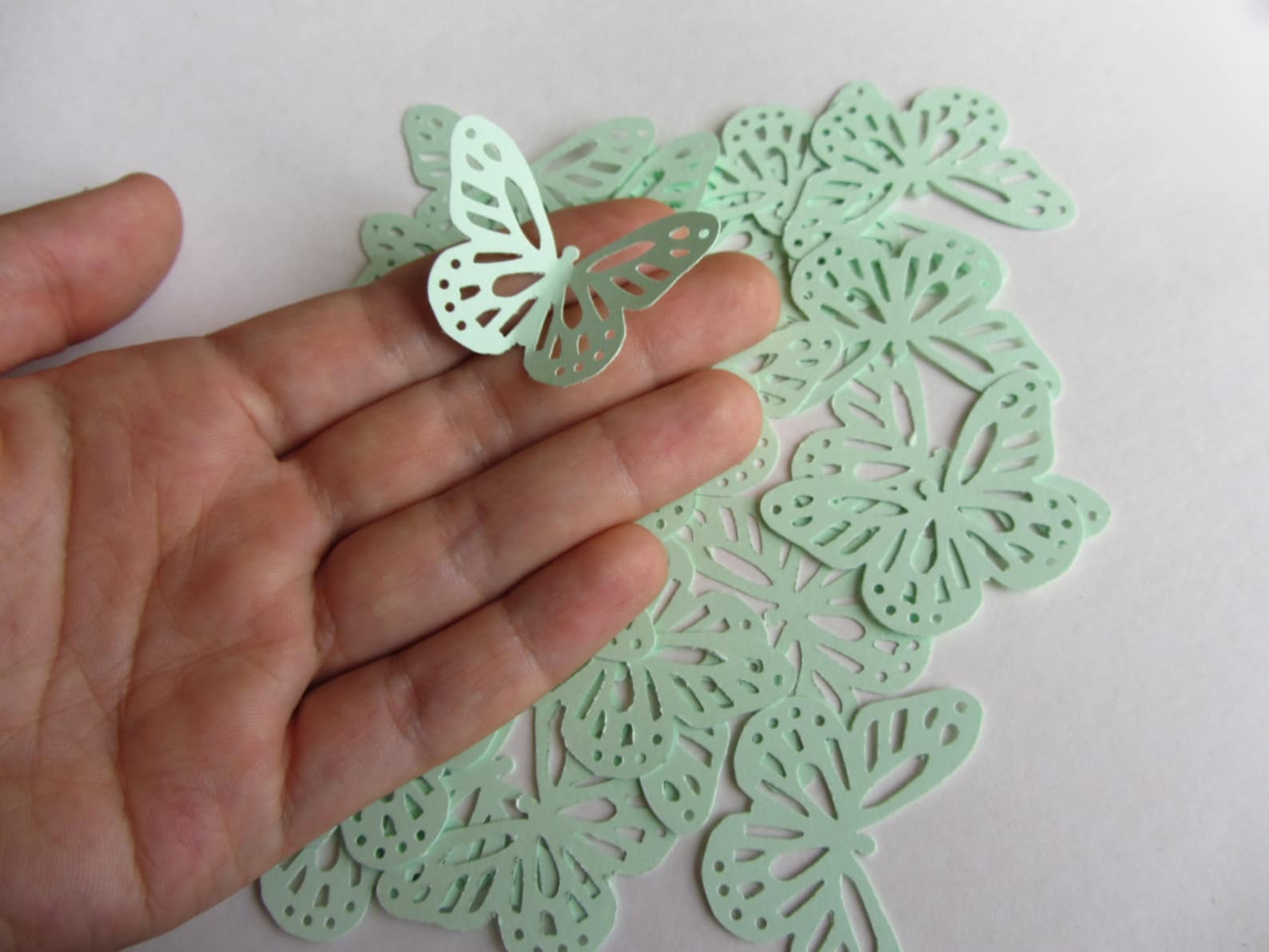 mint-green-paper-butterflies-die-cut-butterflies-mint-green-etsy