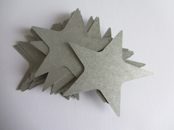 Silver Stars 60 Large Silver Paper Stars Wedding Decorations Etsy