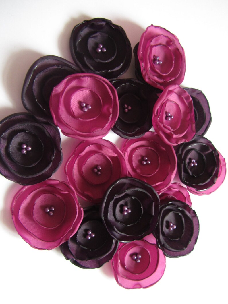 Wholesale fabric flowers Wedding table decorations Purple Etsy