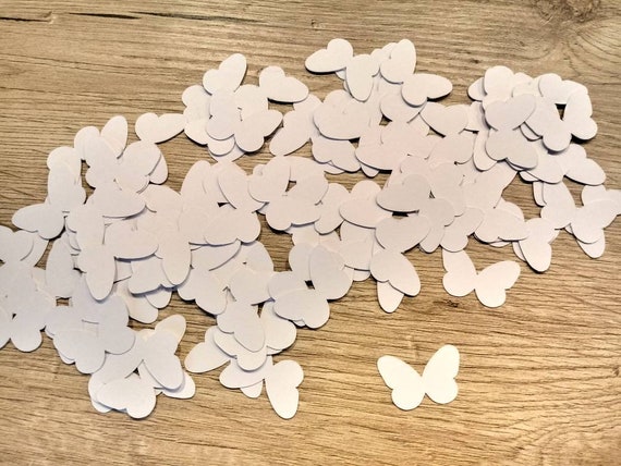 White Paper Butterflies Die Cut Butterflies White Wedding Etsy